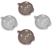 Cover for Switch Protection Joystick,Joycon Stick Cover for Nintendo Switch OLED/Lite Thumb Grip Caps Thumb Sockets-Fugaceous Grey & Dark Brown,Cute Kitten