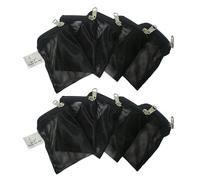 Cover Geny Lot de 10 petits sacs filtrants en maille pour aquarium - 7,6 x 10,2 cm - Sacs filtrants en maille réutilisables avec fermeture éclair - Noir