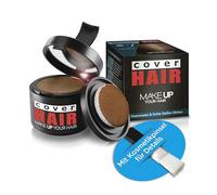 COVER HAIR Poudre de racines marron moyen (4 g) - Poudre capillaire pour un masquage rapide et invisible de la racine, épaissir et couvrir les cheveux gris - Résiste au vent et à l'eau