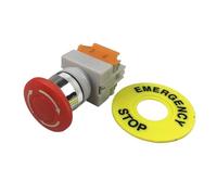 Cover Of Red Mushroom 1no 1nc Switch Emergency Stop Button Ac 660 V 10a Rotary reset