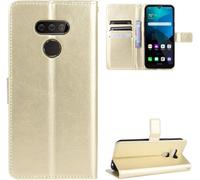 Cover Per Lg Harmony 4,Custodia Per Lg Lmk400am Harmony 4 2020/K400am Custodia Portafoglio In Pelle Flip Case Gold
