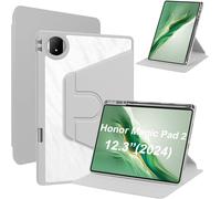 Cover Pour Honor Magic Pad 2 Coque,Case Avec Emplacement Pour Stylo/Support Pivotant À 360° Cuir Pu + Acrylique Transparent Coque Pour Honor Magic Pad 2 12.3"" (2024) Case[Coq5187813]