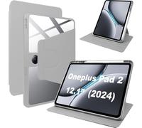 Cover Pour Oneplus Pad 2 & Oppo Pad 3 Pro Coque Case Avec Emplacement Pour Stylo & Support Pivotant Cuir Pu + Acrylique Transparent Coque Pour Oneplus Pad 2 & Oppo Pad 3 Pro 12.1" Case