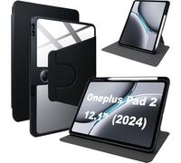 Cover pour Oneplus Pad 2 & Oppo Pad 3 Pro Coque Case avec Emplacement pour Stylo & Support pivotant Cuir PU + Acrylique Transparent Coque pour Oneplus Pad 2 & Oppo Pad 3 Pro 12.1"" Case