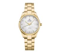 COVER Valentina CO224 Mini montre pour femme avec bracelet en acier inoxydable et verre saphir 5 ATM, Or/nacre