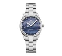 COVER Valentina CO224 Mini montre pour femme avec bracelet en acier inoxydable et verre saphir 5 ATM, argent/bleu