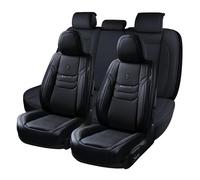 Coverado Housse de siège Voiture Cuir, Respirant Protection Siege Voiture Universelle pour 5 Places avec Soutien Lombaire, Ensembles de Housses de siège imperméable pour berline SUV Pick-up