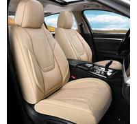 Coverado Lot de 2 Housses de siège Avant de Voiture avec Support Lombaire et Appui-tête Amovible, Coussin de siège en Cuir Respirant, Ajustement Universel pour