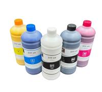 COVERBAGBCN Encre DTF de transfert sur film Pet DTF de 1000 ml compatible avec imprimantes et têtes DTF Epson Recharge d'encre DTF 1L (Blanc/Noir/Cyan/Magenta/Jaune)