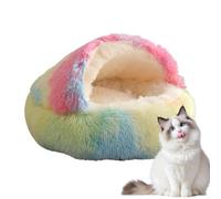 Covered Cat Bed | Cat Beds for Indoor Cats | Warm Cat Bed | Cat Cave Nest | Comfortable Cats Bed | Thermal Covered Cats Beds Warm Cave Nest for Pet Cats Kittens