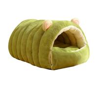 Covered Cat Bed for Small Pets - Enclosed Shelter, Calming Cushion Design with Anti-Slip Base, Portable Warm Resting Dome | Ideal Hideaway for Home Dorm Office Or Lounge Space