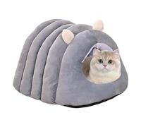 Covered Cat Bed, Soft Pet House Nest on Small Animals, 16.93x13.78x9.06 inches Comfortable Indoor Shelter for Kittens Puppies Bunnies in Apartment Living Room Bedroom Play Area