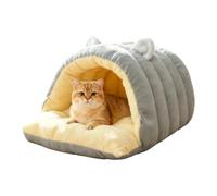 Covered Cat Bed - Soft Warm Covered Zippered Dome House