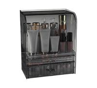 Covered Makeup Organizer, Cosmetic Display Cases, Makeup Storage Box, Portable Vanity Cosmetics Organizer, Cosmetic Organizer with Drawers, Countertop Makeup Organizer, Makeup Organizer for Counter
