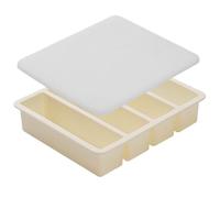 Covered Silicone Ice Tray, Square Ice Bar Mold, Leakproof Lid Iced Cube System, Flexible Food Grade Silicone Tray, Minimal Kitchen Chill Style Design, Drink Beverage Use 6.89x5.71x1.38 inches