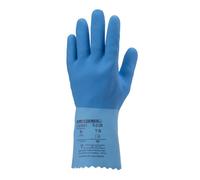 Coverguard - Gant de protection chimique bleu en latex sur jersey coton adhérisé EURODIP 5220 (Pack de 12)