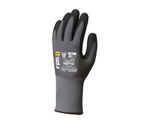 Coverguard - Gant de protection manutention gris noir nitrile EUROLITE (Pack de 10) Taille:9