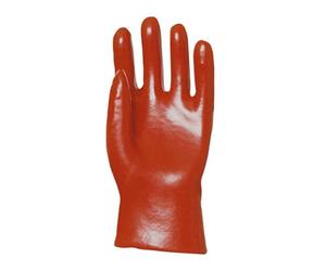 Coverguard - Gants manutention rouge en polyester enduit PVC 27cm EUROSTRONG 3520 (Pack de 10)