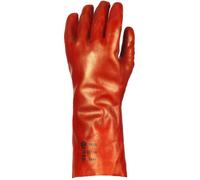 Coverguard - Gants protection chimique rouge 36cm en polyester enduit PVC EUROSTRONG 3620 (Pack de 10)