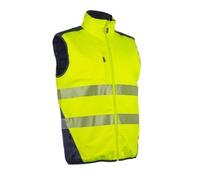Coverguard - Gilet de travail chaud sans manches Ripstop HV jaune réversible et imperméable YORU S