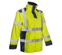 Coverguard - Parka de pluie imperméable multirisques NOTT jaune et bleu marine M