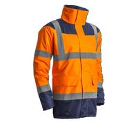 Coverguard Parka de travail d'hiver haute visibilité KETA - Orange FLuo XS - 36/38 - Vêtements haute visibilité