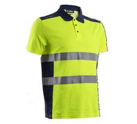 Polo manches courtes OKI bleu marine/jaune - COVERGUARD - 5OKI160 M