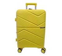 COVERI COLLECTION Chariot rigide utilisable comme bagage à main, approuvé par la plupart des compagnies aériennes low cost, 55 cm, extensible. Dimensions : 55 x 40 x 20 cm, jaune, 55 X 40 X 20