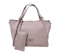 COVERI COLLECTION Sac à bandoulière en cuir synthétique, finitions tressées, dimensions 34 x 17 x 30 cm, bandoulière réglable amovible, porte-monnaie, accessoires couleur or, art. 669-2, rose