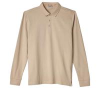 Coveri Polo homme à manches longues sport chaud coton molletonné d'hiver M L XL XXL, sable, Medium