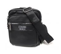 Coveri Sac sac en cuir écologique bandoulière homme Travail Bureau temps libre Porte-téléphone portable Poches Zip art. 2161 Dimensions 21 x 18 x 6 Couleur Noir