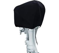 Coverify Housse De Moteur Hors-Bord Couverture De Moteur De Bateau Housse De Protection en Tissu Oxford 600D étanche Demi-Couverture De Moteur Hors-Bord pour Moteurs jusqu'à 75 x 45 x 75 cm, Noir
