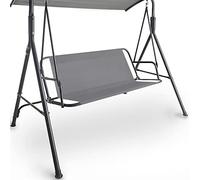 Coverify Housse de rechange pour balancelle de jardin en tissu Oxford 600D durable - Ajustement universel pour balancelle de jardin 2 et 3 places - 113 x 47 x 47 cm - Gris