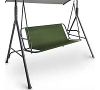 Coverify Housse de siège de balancelle de Jardin en Tissu Oxford 600D Durable de Rechange pour balancelle de Jardin - Ajustement Universel pour balancelle 3 Places - 138 x 48 x 48 cm - Vert
