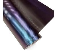Covering Carbone Bleu vert violet voiture caméléon Wrap Auto en Fiber de carbone Film d'emballage véhicule changement de couleur autocollant teinte vinyle sans bulles d'air Covering Voiture ( Color :