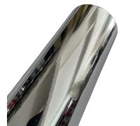 Covering Carbone Étirable Chrome Miroir Or Vinyle Wrap Auto-Adhésif Autocollant De Voiture Air-Release Film Feuille d'emballage Covering Voiture (Color : Silver, Size : 50cm x 200cm)