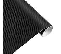 Covering Carbone Feuille de Fiber de Carbone 3D 3M, 35cm x 200cm, Film d'emballage en Vinyle, Autocollants et décalcomanies de Voiture, Accessoires de Moto et Automobiles Covering Voiture(Black)