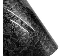 Covering Carbone Film adhésif en vinyle forgé en fibre de carbone noir brillant 50 cm x 300 cm for capot de voiture Covering Voiture(Forged Black,50cm X 300cm)