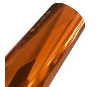 Covering Carbone Orange brossé Mat métallique Brillant Miroir Chrome Vinyle Wrap Film adhésif Autocollant Autocollant Moto Scooter Emballage de Voiture Covering Voiture (Color : Mirror Chrome, Size