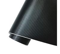 Covering Carbone Rouleau de film vinyle en fibre de carbone 3D for voiture, 500 mm x 2000 mm, autocollants et décalcomanies for voiture, accessoires de moto et de voiture Covering Voiture(Black,500mmx
