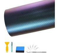 Covering Vinyle De Voiture,3d Film Autocollant Adhésif 30 X 300cm Film Bleu-Violet De Protection Pour Voiture,Moto,Vélo.3d Bleu-Violet Avec Des Outils