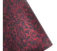 Covering Voiture Film adhésif en vinyle forgé en fibre de carbone noir brillant 50 cm x 300 cm for capot de voiture Covering Carbone(Matte Forged Red,50cm X 300cm)