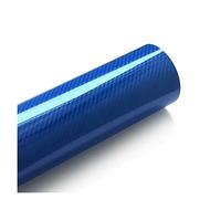 Covering Voiture, Film Covering 5D fibre de carbone Emballage Film vinyle moto autocollants et décalcomanies Tablette Accessoires Auto Car Styling(Blue,50x600cm)