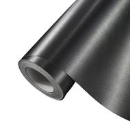 Covering Voiture Film vinyle autocollant for voiture, 50 cm x 200/300 cm, en aluminium brossé, en vinyle, for voiture Covering Carbone(Dark grey,50cm x 200cm)
