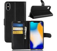 CoverKingz Apple iPhone Xs Max Étui pour téléphone portable Flip-Case Wallet-Case Noir