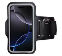 CoverKingz Brassard de sport pour iPhone 16 Pro - Poche de bras avec compartiment pour clés - Brassard de sport pour téléphone portable
