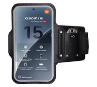 CoverKingz Brassard de sport pour Xiaomi 15 - Poche de bras avec compartiment pour clés - Brassard de sport pour téléphone portable Noir