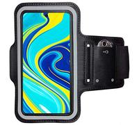 CoverKingz Brassard de Sport pour Xiaomi Redmi Note 9S - Brassard pour Smartphone, Accessoire de Sport avec Poche pour Les clés Redmi Note 9S - Accessoire Sport, Brassard téléphone Portable Noir