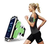 CoverKingz Brassard de Sport Universel de 4,0 à 7,0 Pouces - pour iPhone 12/12 Pro/Max/Mini/11/11 Pro/Max/XR/Xs/X/6/7/8 - Poche avec Compartiment pour clés - Brassard de Course pour Jogging - Vert