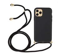 CoverKingz Collier Telephone Portable avec Sangle pour Apple iPhone 12 Pro Max [6,7 Douane] - Etui en Silicone à accrocher Autour du Cou 12 Pro Max Cover - Cover Smartphone Noir